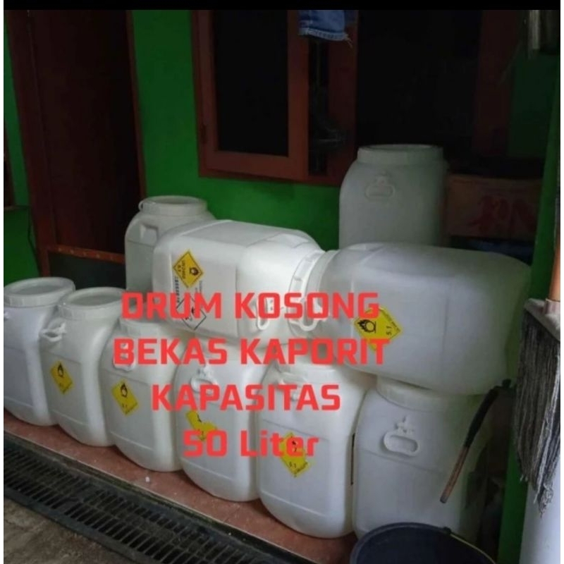 Drum 50 liter, bekas kaporit
