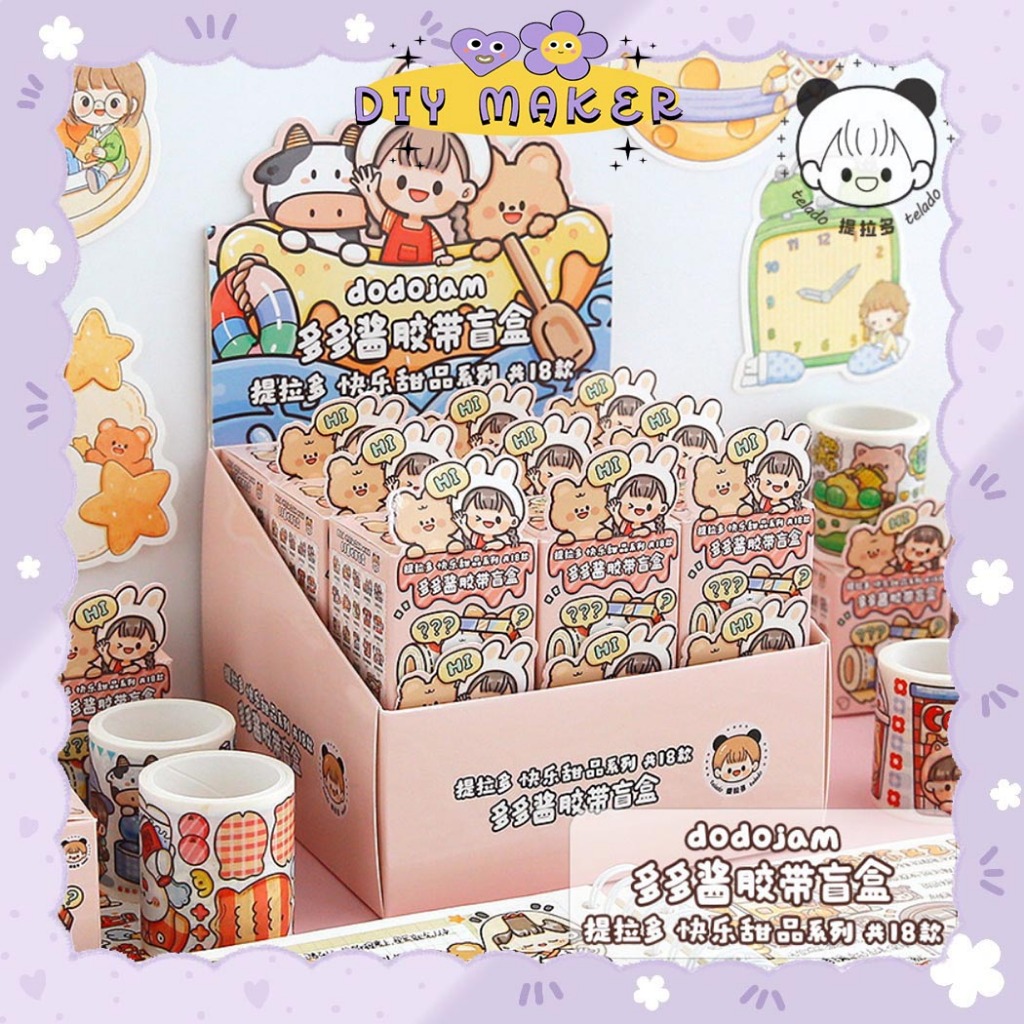 

DM 1 PC Washitape Special Blind Box Edisi Dodojam Mystery Box Kotak Kejutan Random Selotip TLD65