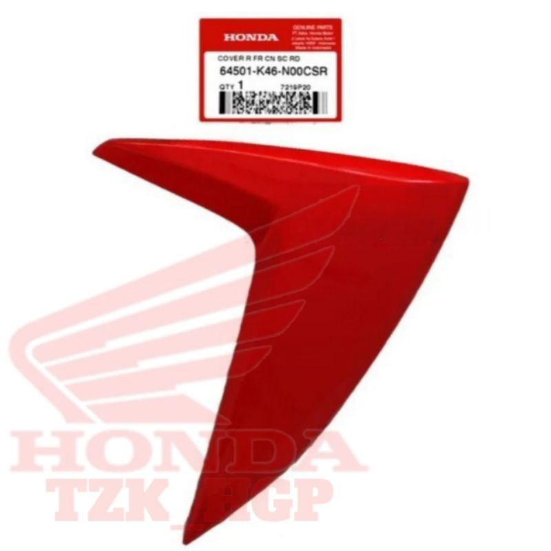 64501-K46-N00CSR Cover sayap depan samping kanan Vario 110 fi  merah marun original