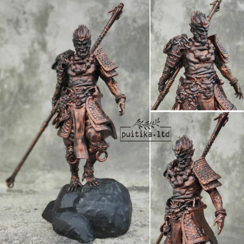 Patung figure Sun Wu Kong - Patung Sun Go Kong - Wu Kong - Patung Kera Sakti - Black Myth Wukong