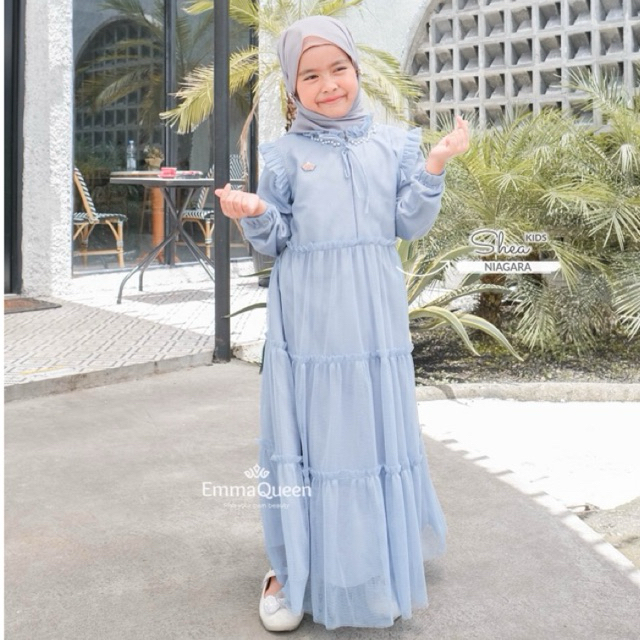 Emmaqueen Shea Dress Kids Gamis Tile Anak Muslim