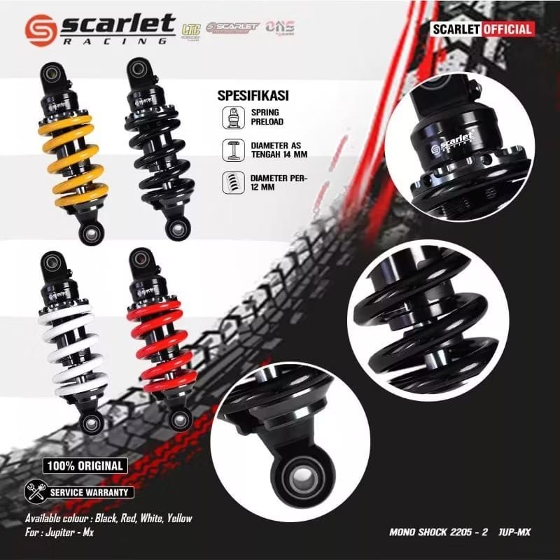 Monoshock mx Scarlet racing jupiter mx 135 lama new king mxking mono shock MX 205mm