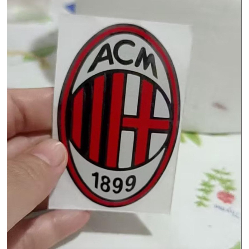 

Sticker cuting logo sepak bola Ac milan variasi motor helm Stiker cuting sepeda montor helmet kekinian