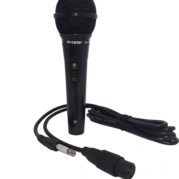 Diskon Aiwa Mic Kabel Karaoke AW1B mikrofon bagus