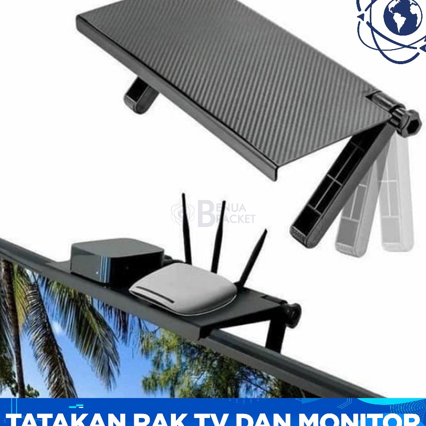 KP8 Bracket Rak Gantung Stand Rak Atas TV Bracket Tv Screen Top Shelf Tatakan Holder Ambalan Atas TV