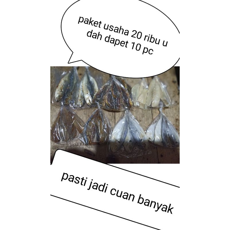 

ikan asin murah 20ribu udah dapet 10pc paket A. pasti cuan banget