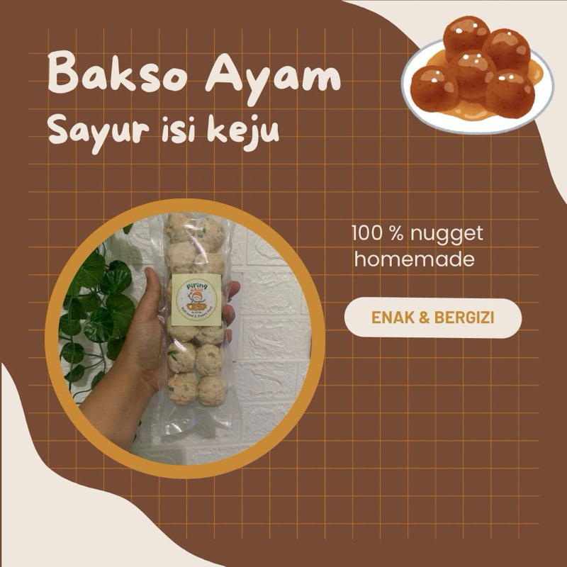 

Bakso daging sapi mix ayam veggie isi keju / bakso homemade / cemilan sehat anak