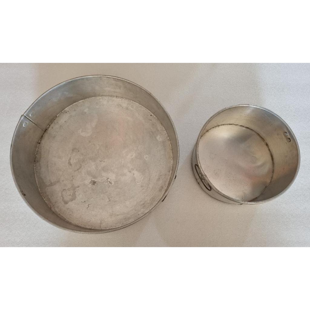 loyang cetakan kue roti bolu brownies mini cake bentuk bulat besar kecil tinggi 7,5 cm aluminium bek