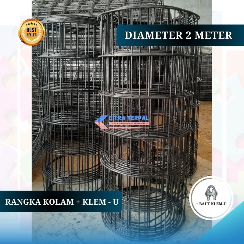 Rangka Kolam Bulat Diameter 2 meter + (Klem U)
