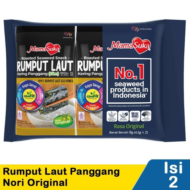 

Mamasuka Rumput Laut Panggang (Nori) 2X4.5G