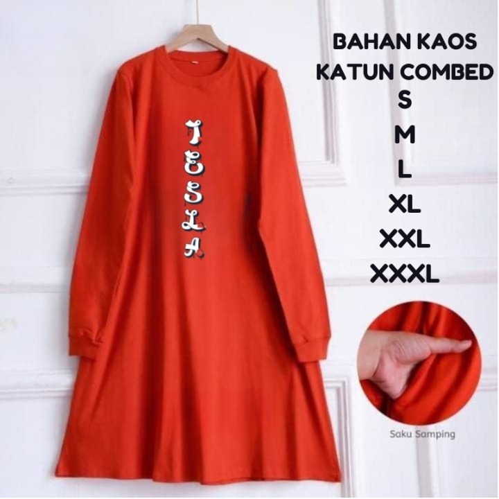 Tunik Kaos Wanita Kekinian Nagita Tunik BO Size S M L XL XXL XXXL Bahan Kaos Katun Combed 24s Motif 