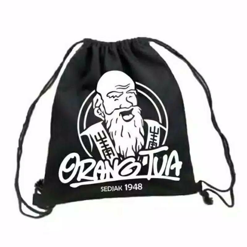 GTM-ORANG TUA - Tas Ransel Serut Pria Wanita Kanvas