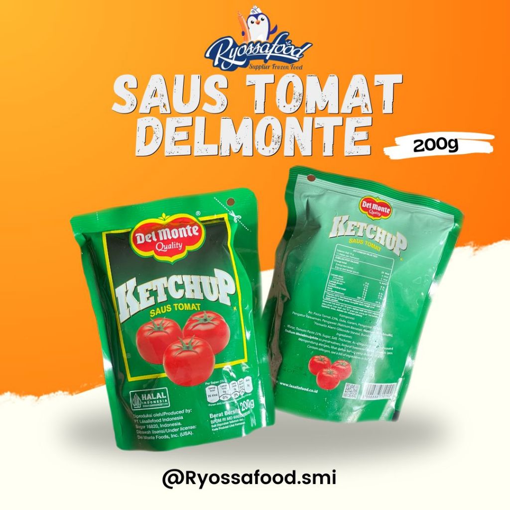 

Delmonte Ketchup Tomat Sauce Standing Pouch 200gr