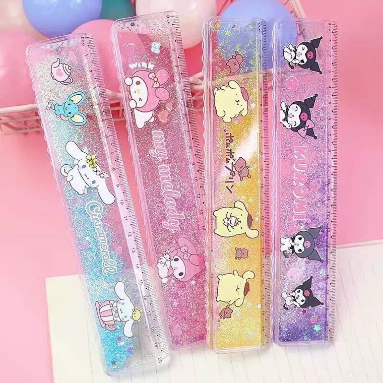 

Alat tulis sekolah anak Penggaris gliter Kartun Hello kitty melody lucu