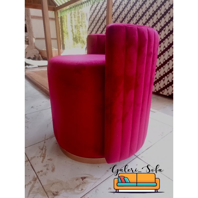 STOOL SANDARAN PENDEK SALUR / STOOL MINIMALIS / STOOL SOFA DUKUK
