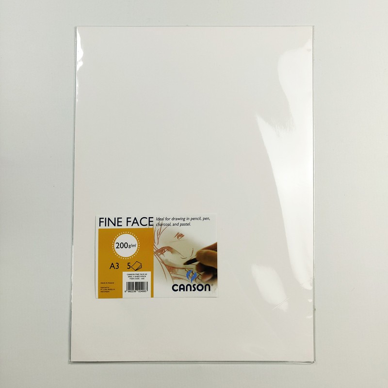 

Canson Fine Face A3 C 200G, 5 Sheet/Pack