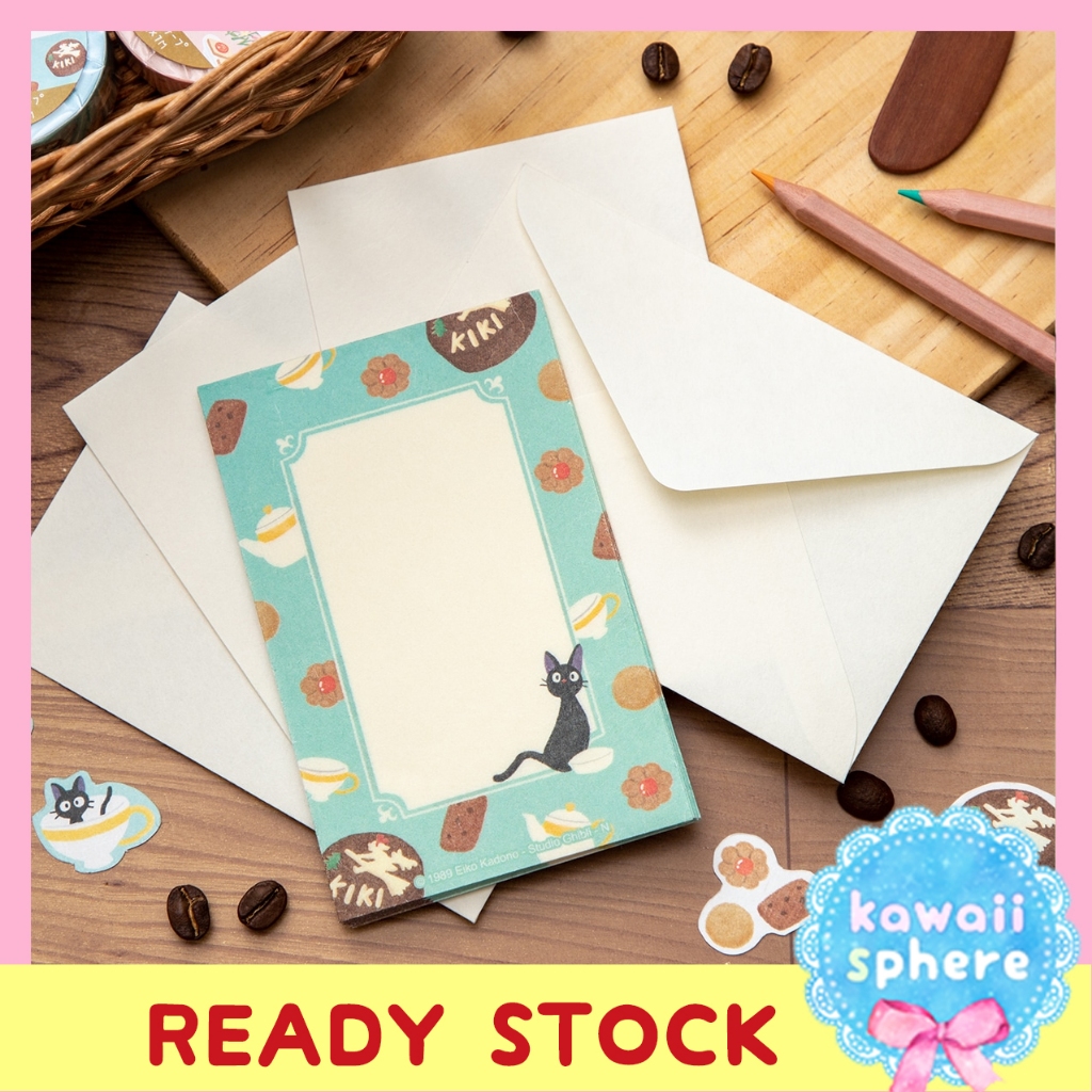 

Kiki's Delivery Service Mini Letter Set BREAK TIME cookie | Kertas Surat + Amplop Official Studio Ghibli | Ready Stock