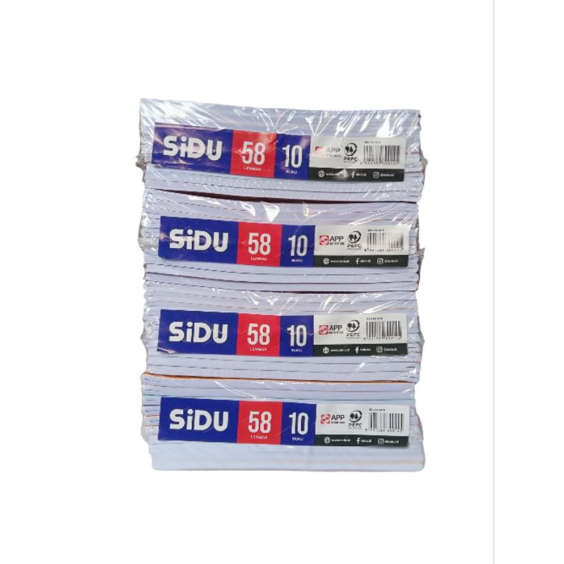 

D3W! SIDU 58 lembar isi 10 buku per pak