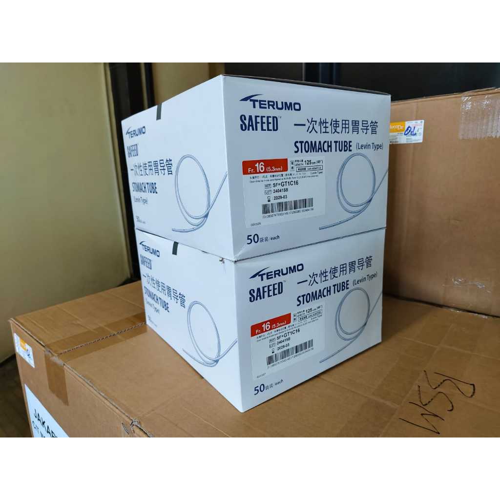NGT Stomach Tube Terumo / NGT Terumo FR 12 14 16 18 Per Box isi 50 Pcs
