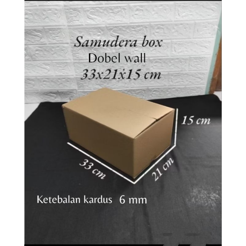 

kardus karton box uk 33x21x15 cm( dobel wall ) polos