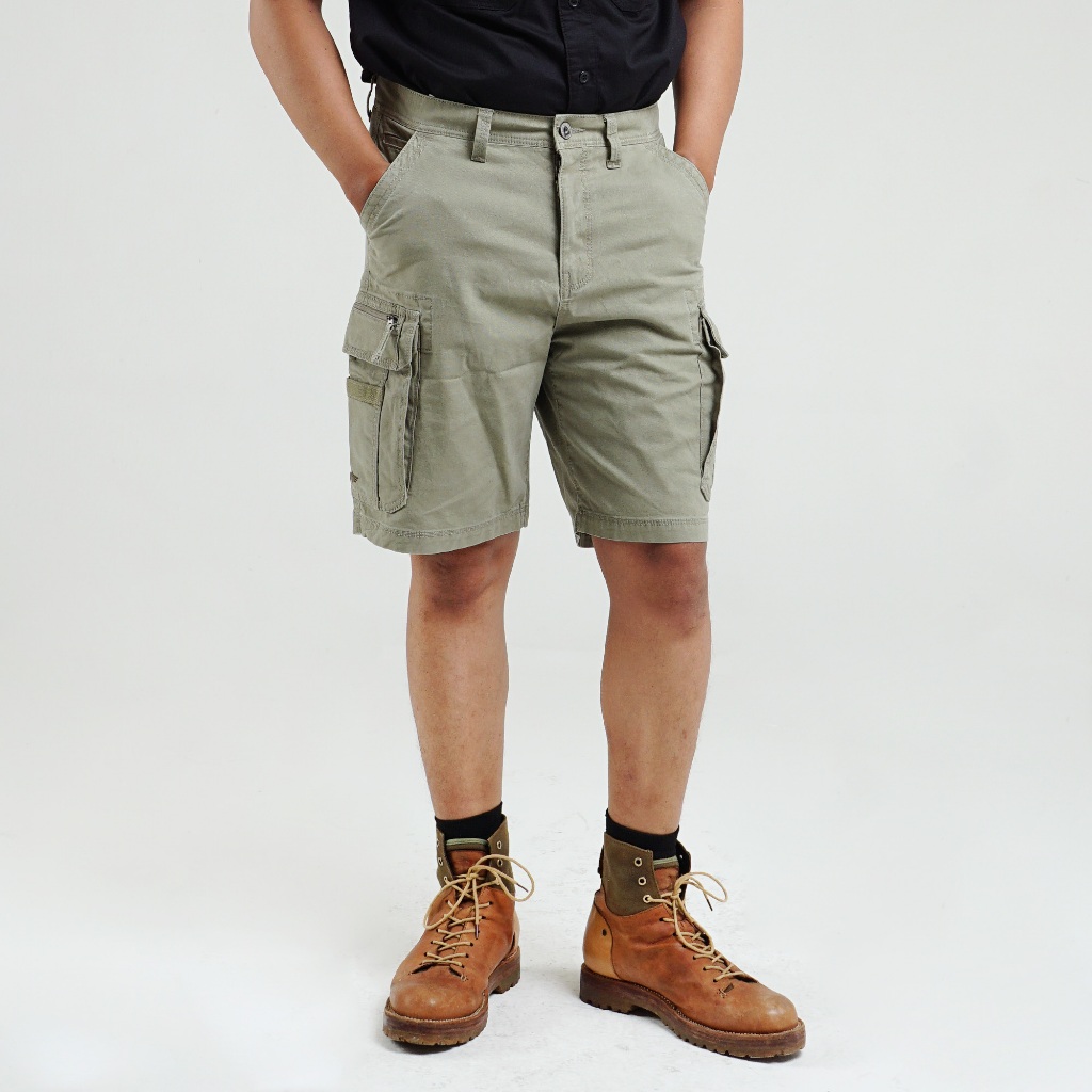 Celana Original MGEE - Celana Pendek Cargo Pria Original MGEE Rows CKPS 014 Olive