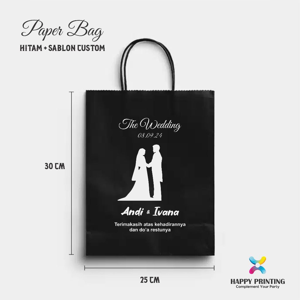 

PAPER BAG HITAM PREMIUM KRAFT SABLON