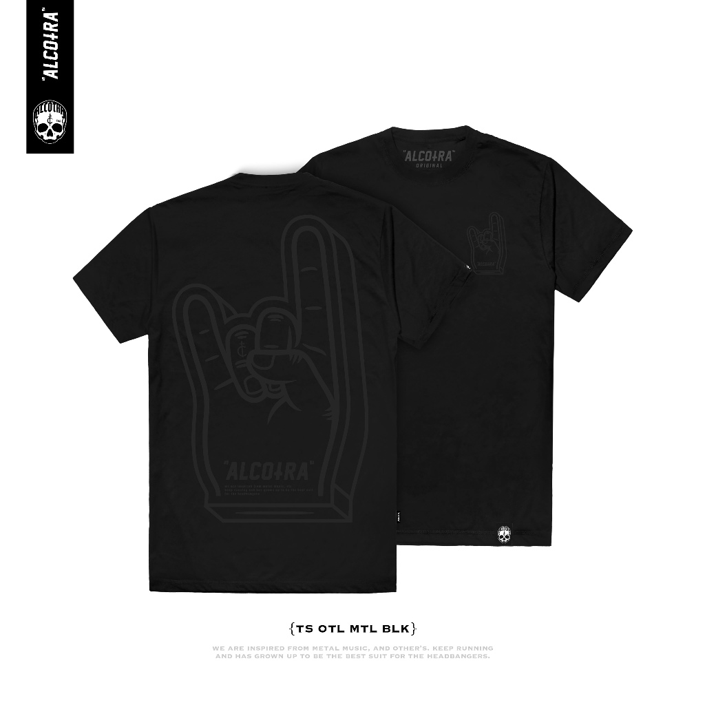 ASLI Tshirt TS OTL MTL BLK // T-SHIRT OUTLINE METAL POSE BLACK // T-SHIRT ALCOTRA