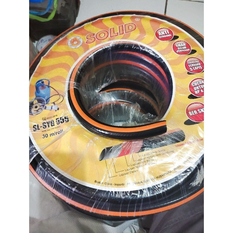 CH SELANG GAS SOLID HITAM 5 LAPIS MERK SOLID/SELANG GAS LPG UNTUK PERMETER