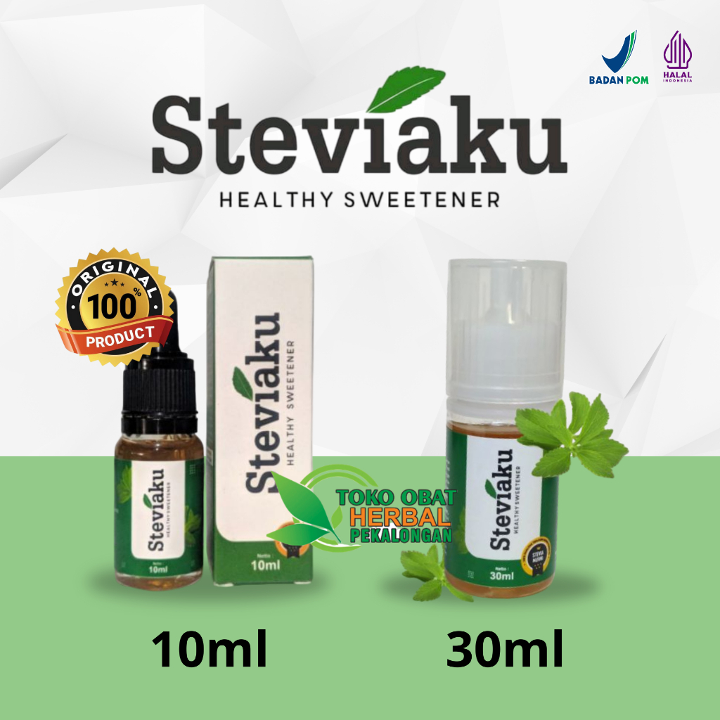

STEVIAKU Liquid 10ml 30ml Pemanis Alami Pengganti Gula Nol Kalori | 100% ORIGINAL PASTI READY