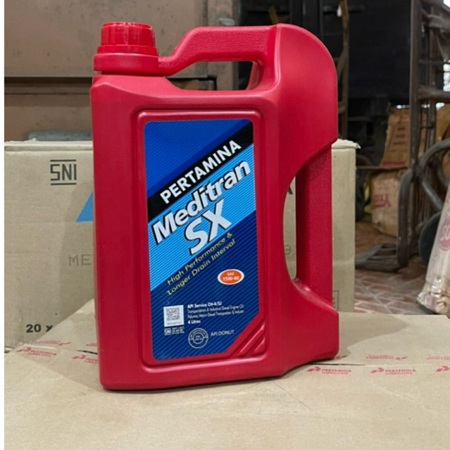 OLI PERTAMINA MEDITRAN SX OLI MESIN DIESEL SOLAR 4 LITER sae 15w40 PERTAMINA MEDITRAN SX