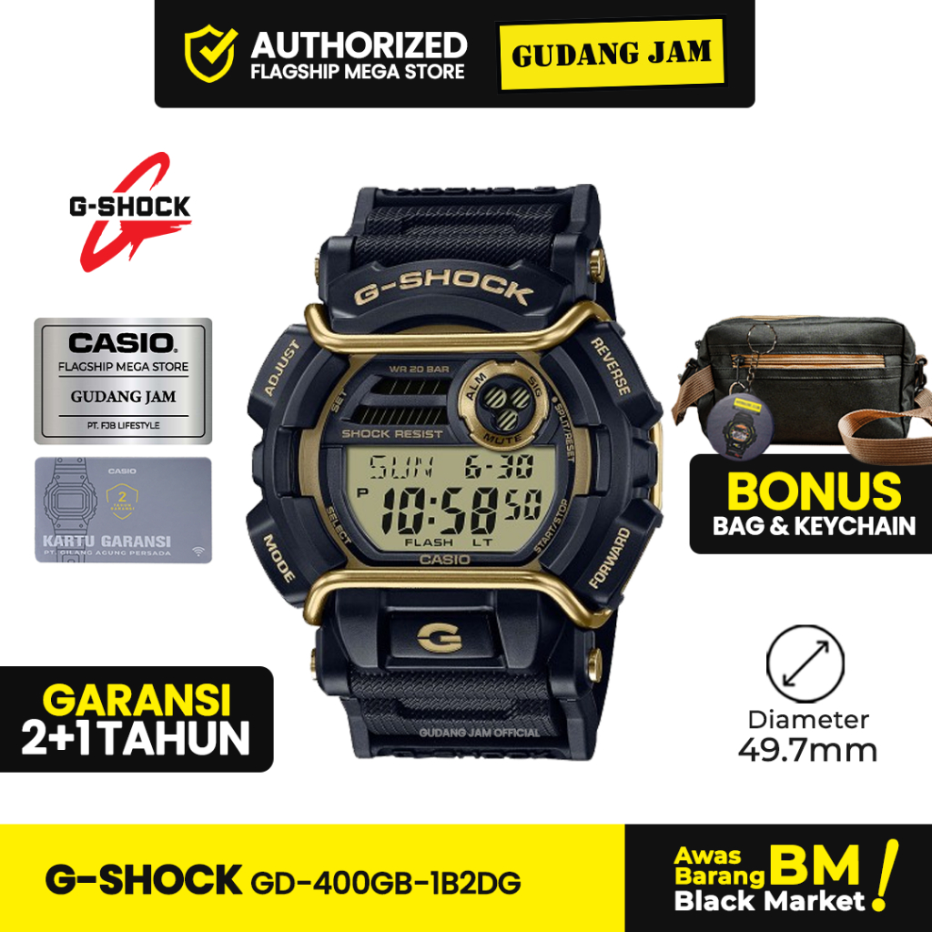 GShock GD-400GB-1B2DG GD-400 GD400GB GD400 Garansi Resmi 2 Tahun