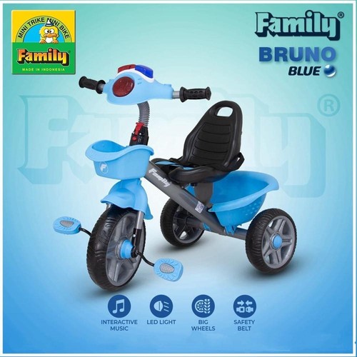 SEPEDA ANAK RODA 3 TRICYCLE FAMILY 9163 BRUNO ADA MUSIK LAMPU