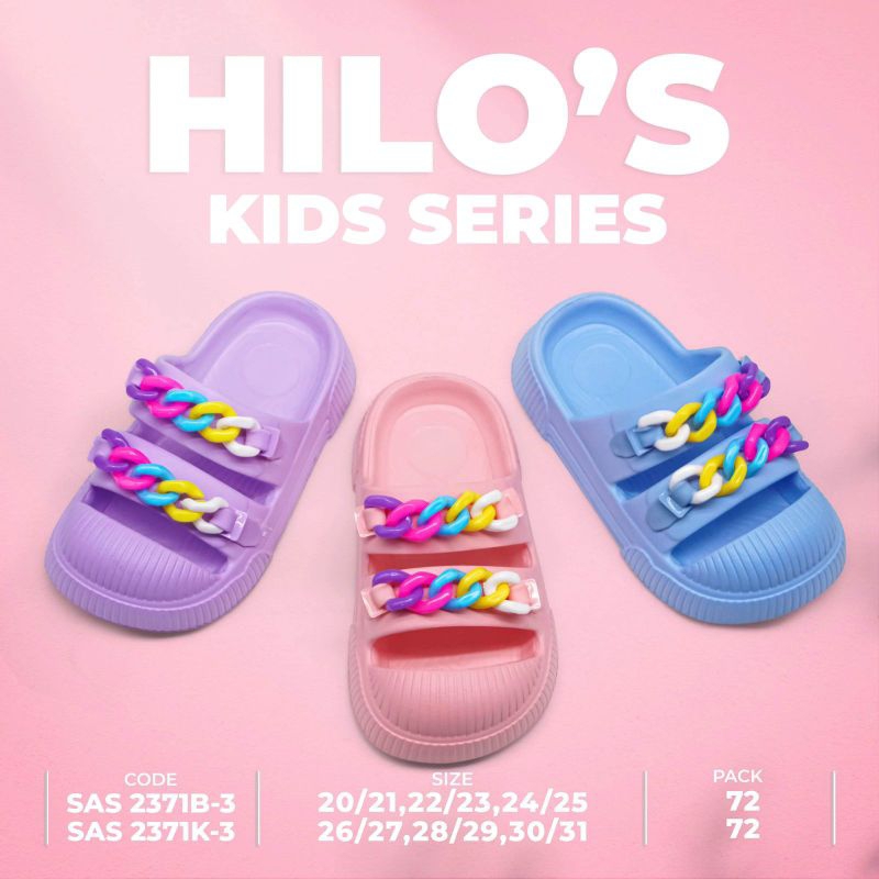 sandal karet anak cewek kecil motif rantai