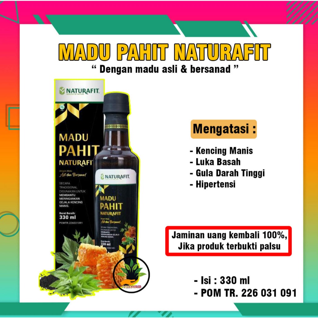 

Madu Pahit Hitam Madu Hitam Pahit NATURAFIT Mengobati Kencing Manis Darah Tinggi Isi 330 ml