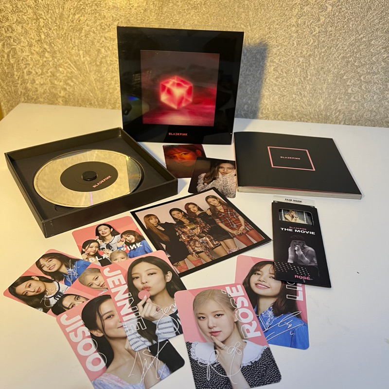 Album BlackPink Square UP BLACK PRELOVED FULLSET LIKE NEW (BONUS 6 PC BLACK PINK OREO FULLSET ALL ME