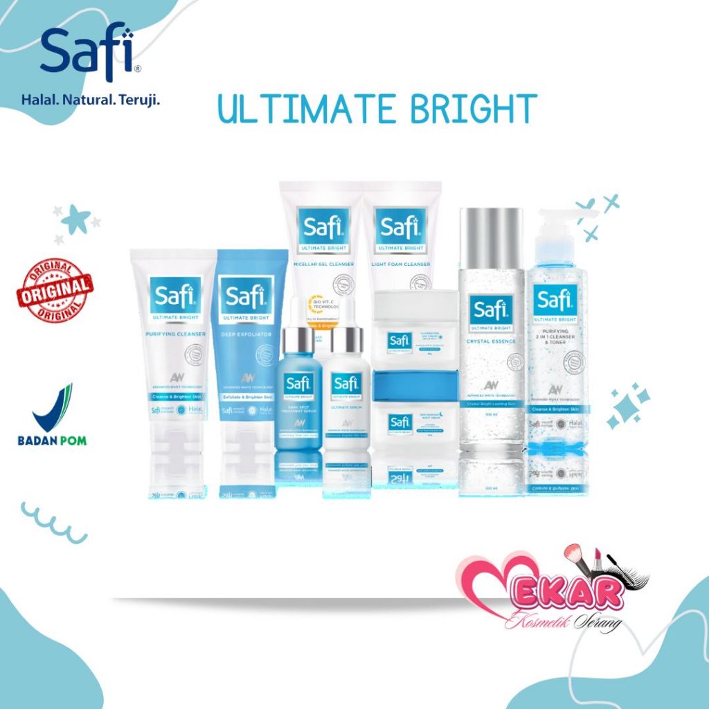 SAFI Ultimate Bright  Series | Perawatan Kulit Kusam & Flek Hitam | Mencerahkan Wajah