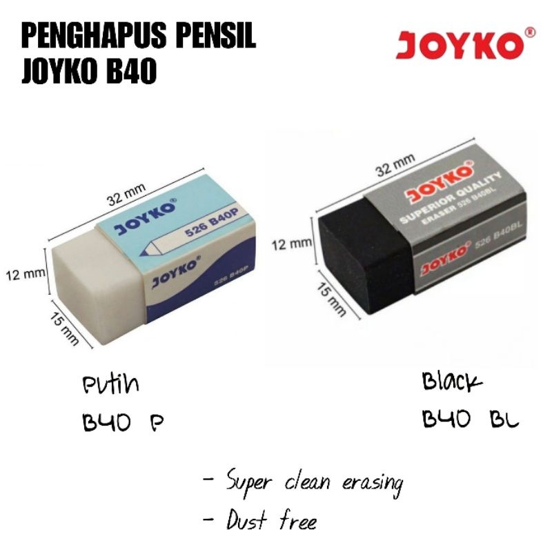 

Eraser Stip Penghapus Pensil Kecil Joyko B40 (SATUAN)