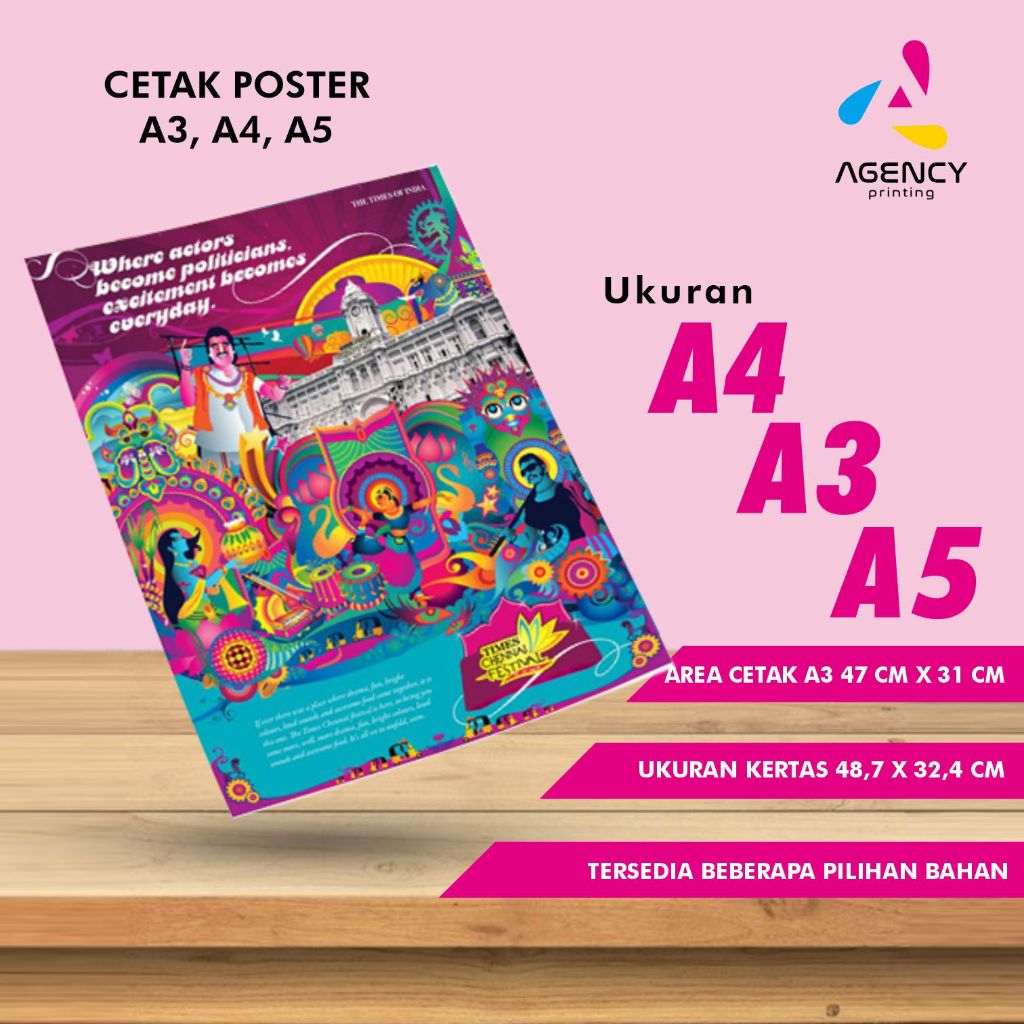 

Cetak Print Poster Art Paper Carton A3+ Custom Full Color