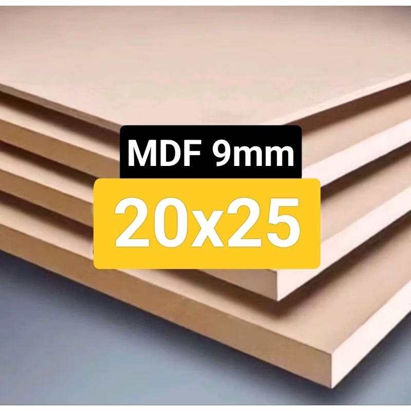 PAPAN MDF TEBAL 9MM UKURAN 20 X 25 CM
