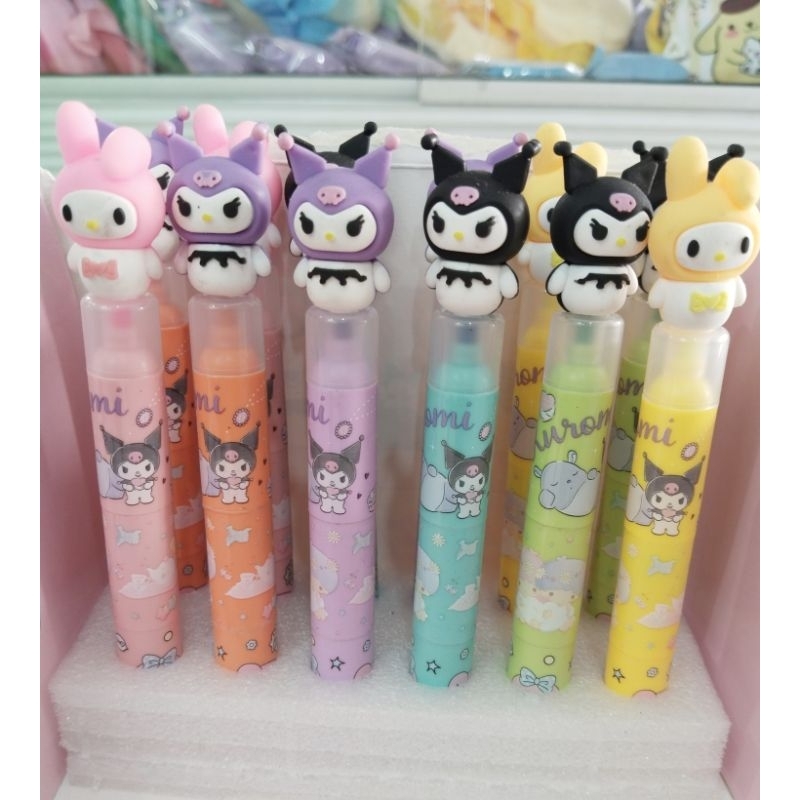 

Pena Klik Sanrio kuromi lucu pena Gel melodi