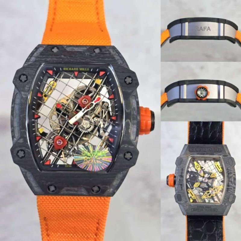 Jam tangan Automatic Swiss RM 27-04 RAFA Carbon Velcro strap fullset