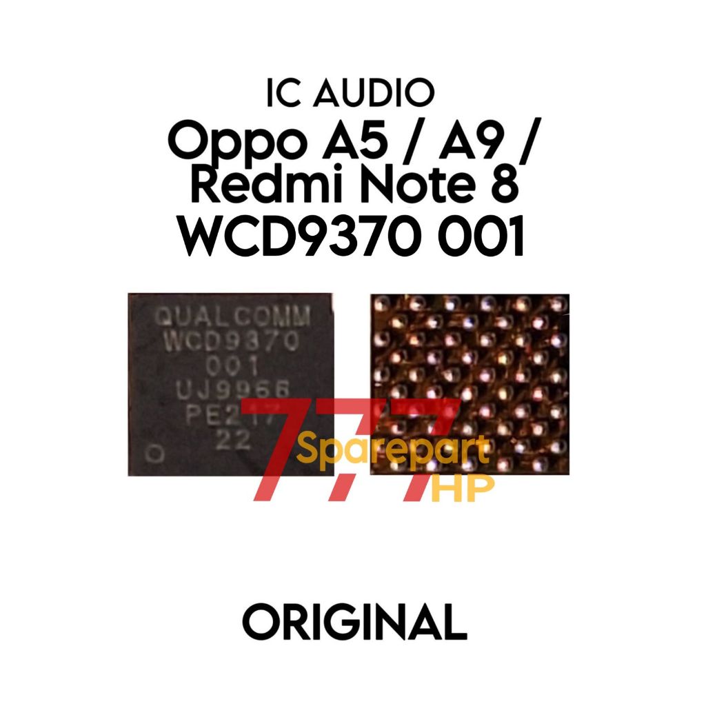 IC Audio WCD9370 001  / wc D9370 001 / A5 / A9 / Redmi Note 8 / CPH1931 / CPH1959 / CPH1933 / CPH193