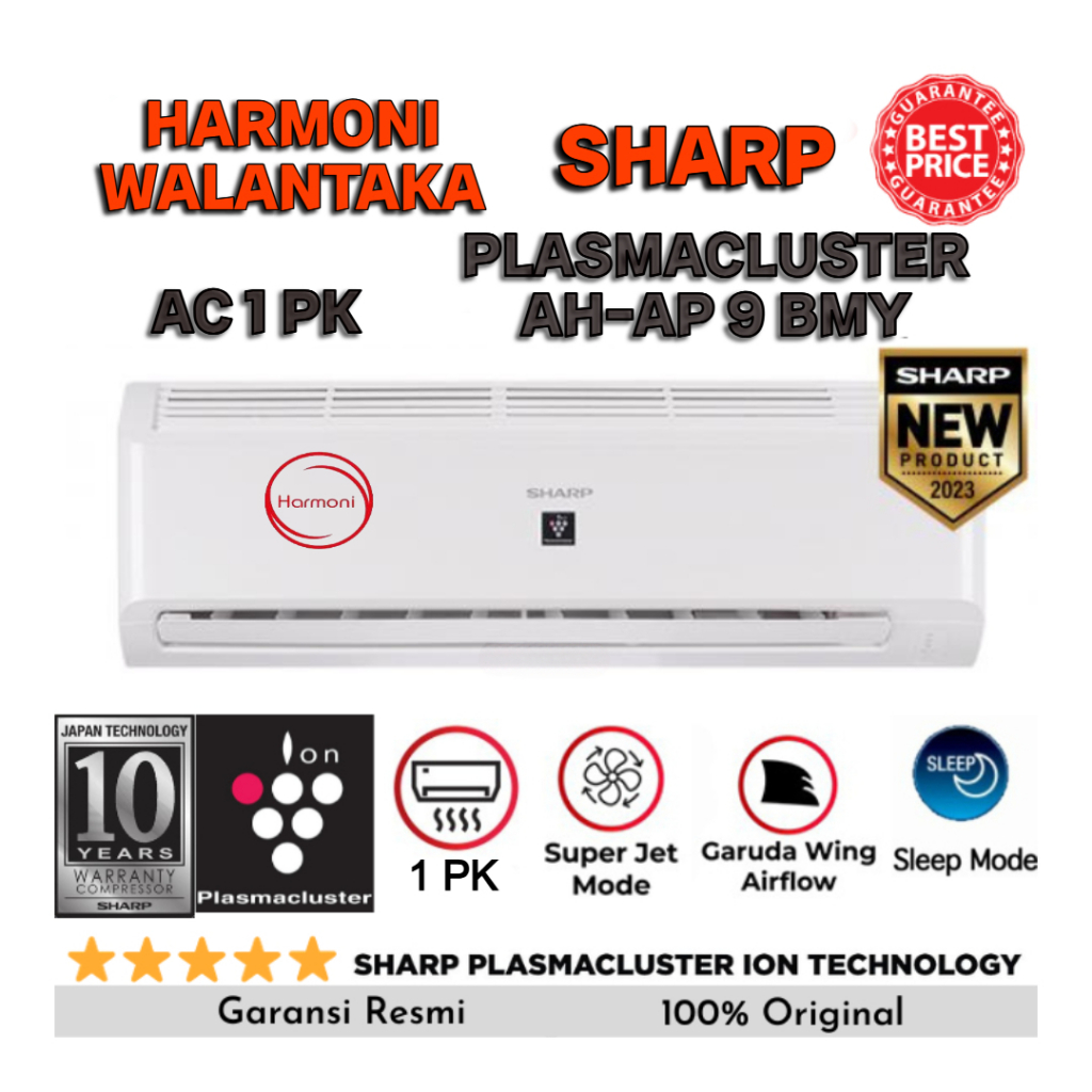 AC SHARP 1 PK PLASMACLUSTER AC SHARP 1 PK PLASMACLUSTER AH-AP 9 BMY