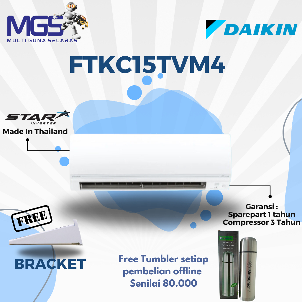 FTKC15TVM4 (AC Daikin Star Inverter 1/2 PK