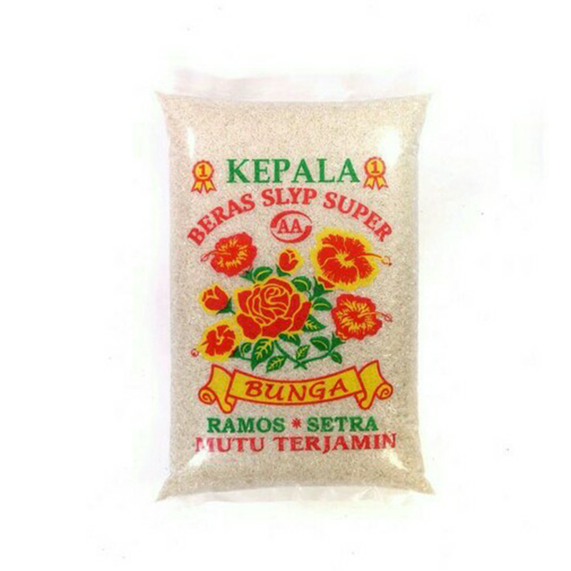 

Kemasan 5 kg Beras cap bunga pulen enak bergizi