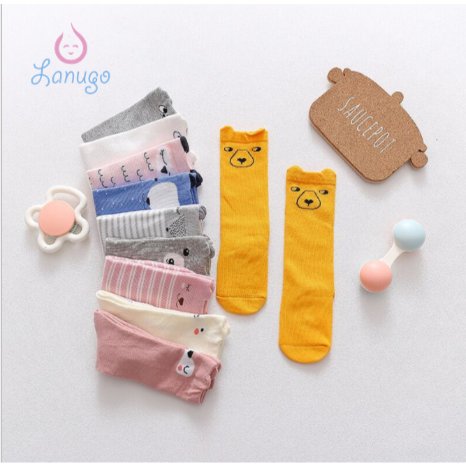 Kaos Kaki Bayi Panjang / Kaos Kaki Bayi Perempuan Laki Laki/ Kaos Kaki Anak Karakter Lucu Anti Slip