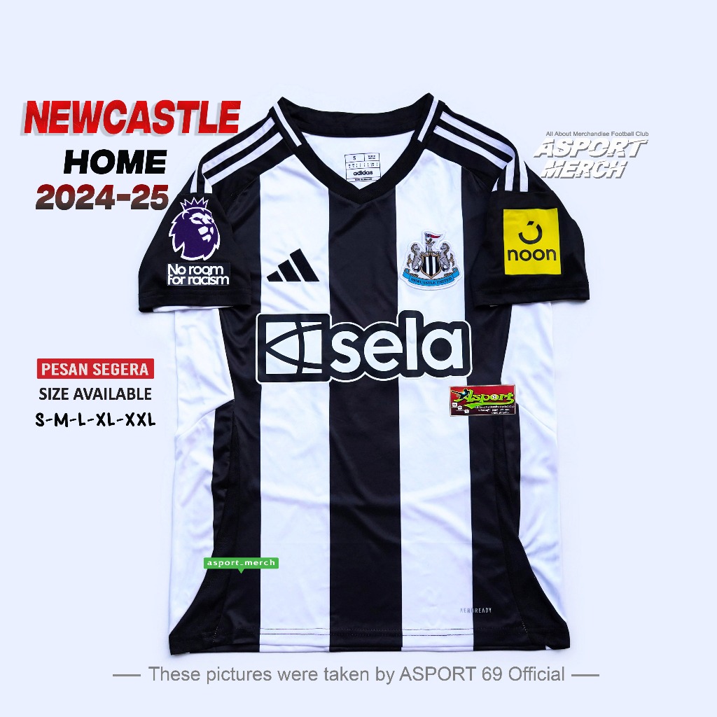 JERSEY BOLA NEWCASTLE HOME 2024 2025 JERSI NEWCASTLE HOME 24 25