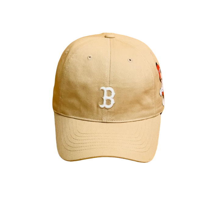 Topi Boston Brown Small Logo X Mickey Major League Baseball MLB Korea Bordir Caps