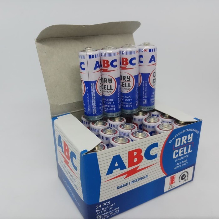 1 Box Batu Baterai ABC Biru AA Isi 24 Pcs