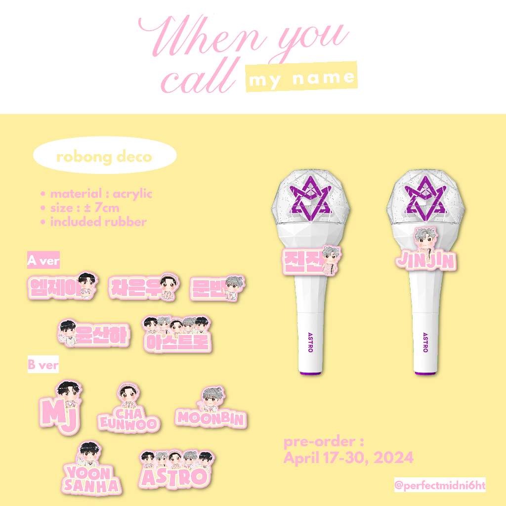 [READY STOCK] FANMADE ROBONG DECO WYCMN by @perfectmidni6ht HIASAN LIGHTSTICK ASTRO AROHA